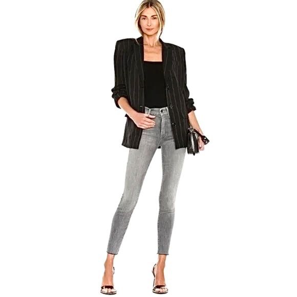 MOTHER The Looker Ankle Fray Denim in All Nighter - Picture 2 of 5